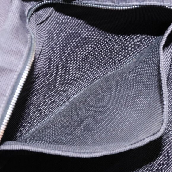 HERMES Her Line MM Hand Bag Nylon Gray Silver Auth - Picture 13 of 15